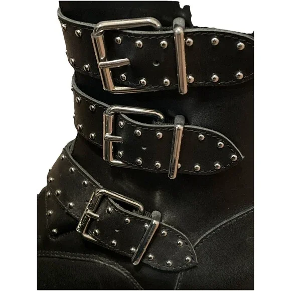 Vince Camuto, Bobette Black Studded Boots. (6M) - Picture 5 of 16